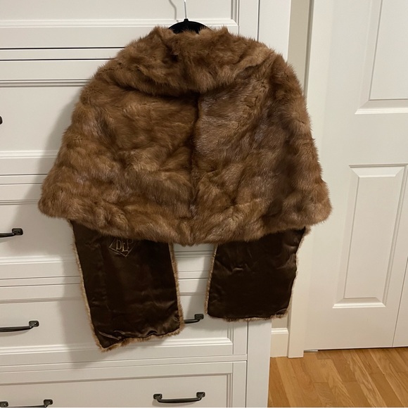 s-l400.jpg Gorgeous Vintage 50s Mink Stole/Shrug/Shawl